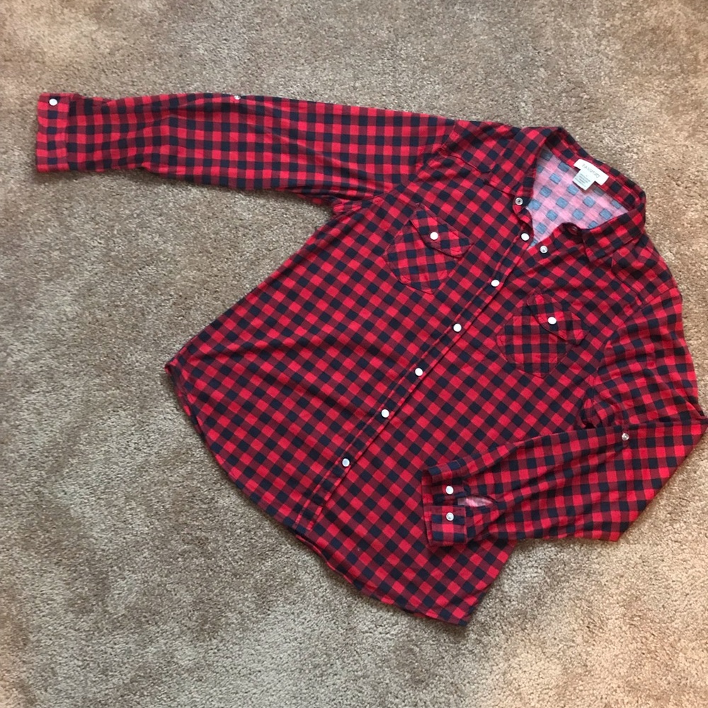 Plaid long sleeve shirt